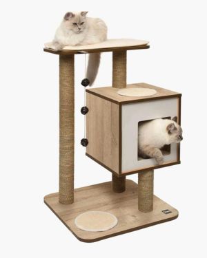 mueble rascador madera gatos catit 52402
